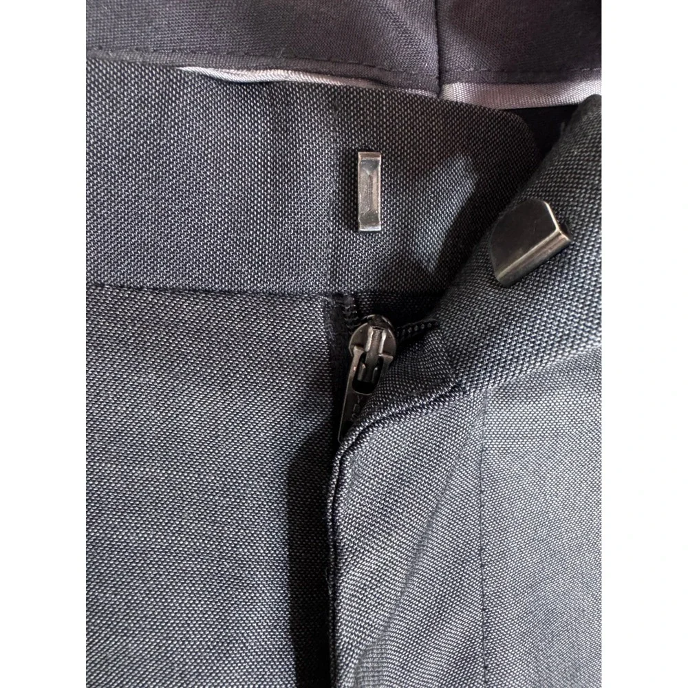 INC 36x34 Gray Dress Pants Men's Slim Fit Sharkskin Flat‎ Front Business
